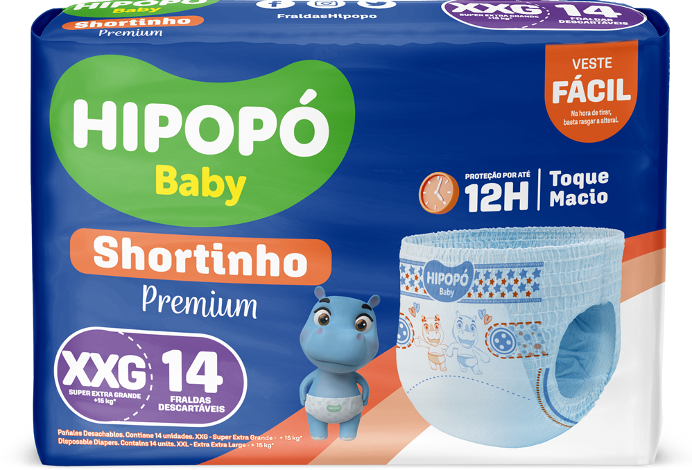 popo商品。:°ஐ..♡* Hipopó Shortinho Premium - CCM Indústria e Comércio